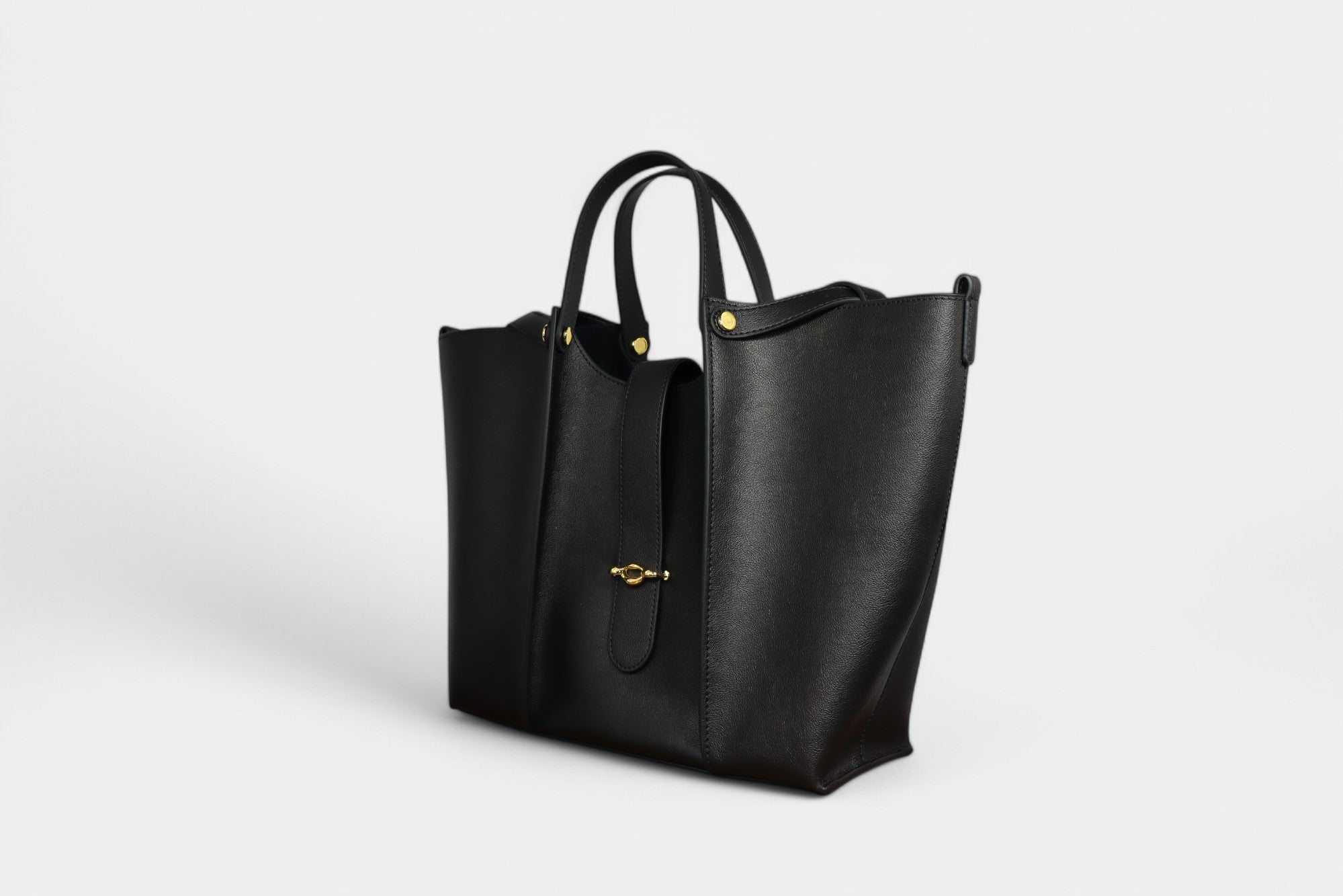 Schwarze Ledertasche für Damen