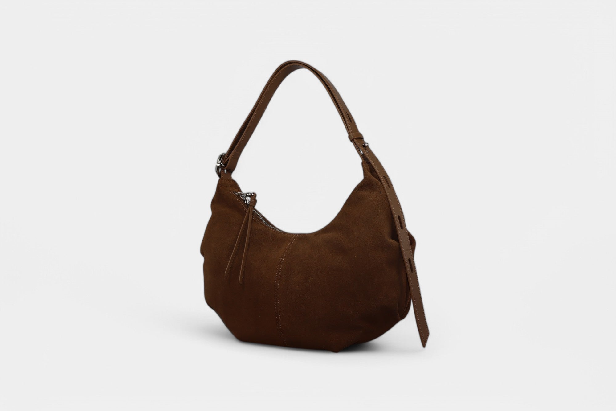 Dunkelbraune Leder Handtasche 