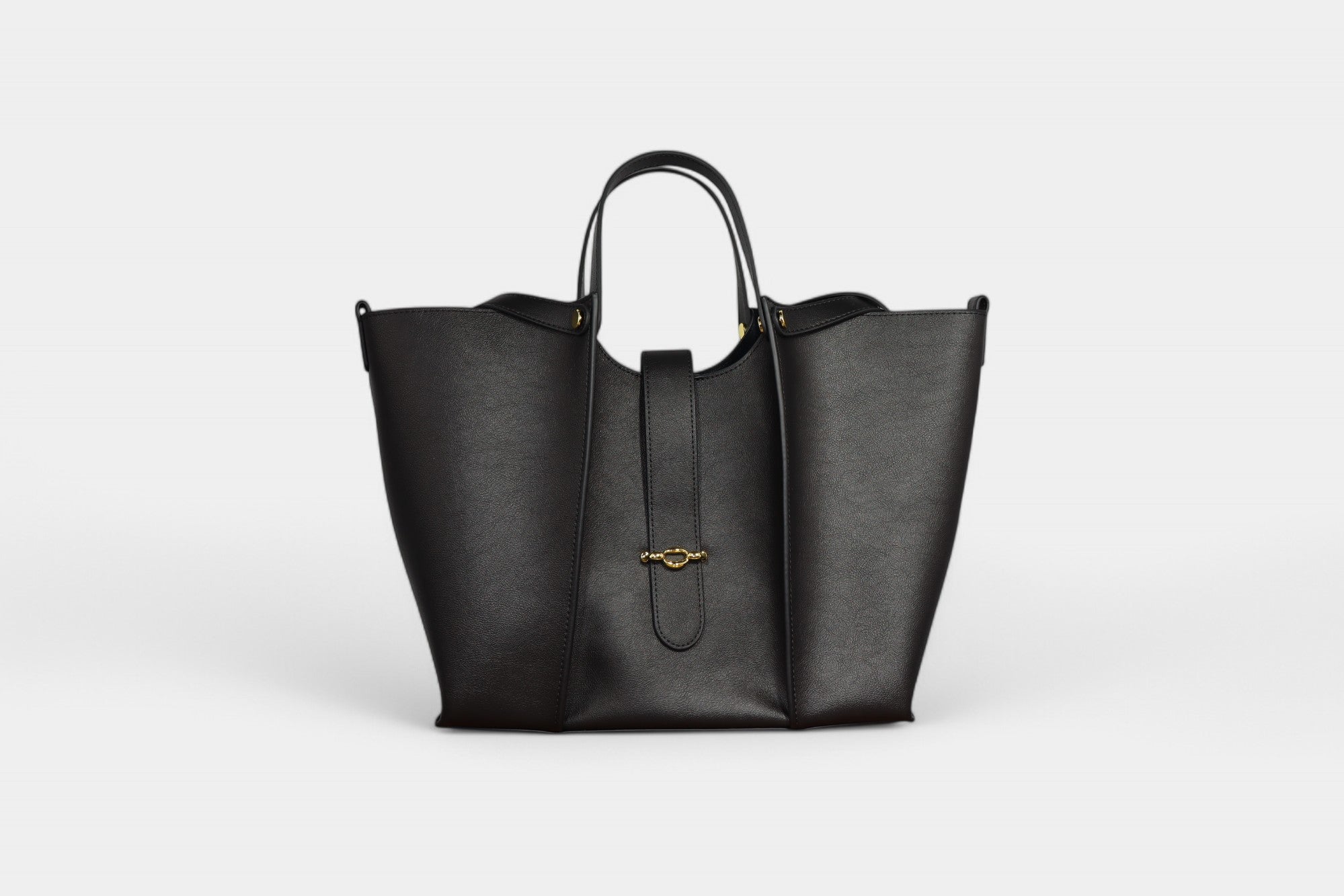 Schwarze Ledertasche für Damen