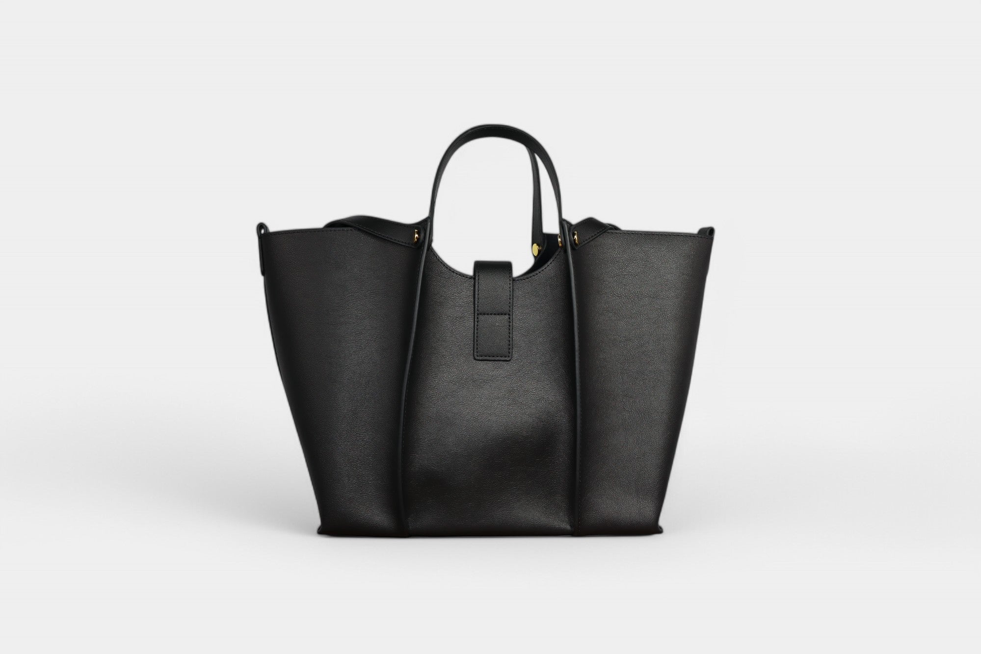 Schwarze Ledertasche für Damen